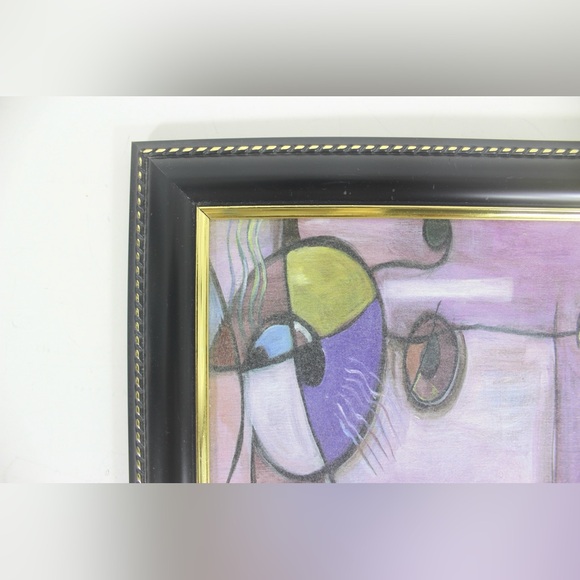 Signed Sara Kaye Abstract Art, Framed Purple - Picture 5 of 10